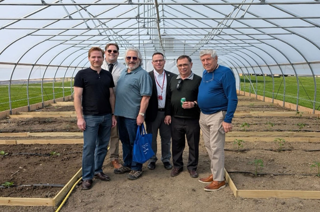 Tristan Claridge, president of the Intenational Social Capital Association, visited the LAFAT project in South Haven, Michigan, on April 25, 2025.